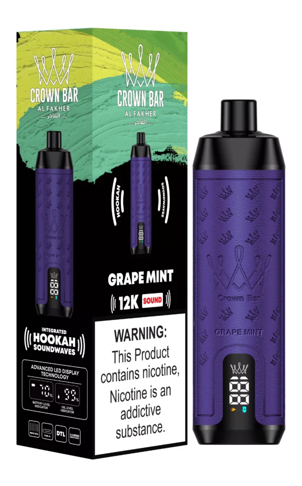 Al Fakher Crown Bar 12000 Puffs Digital Screen 0.5% Low Nicotine Bulk Buy Wholesale Rechargeable Disposable Vapes Pen - SYNCVAPE - 7