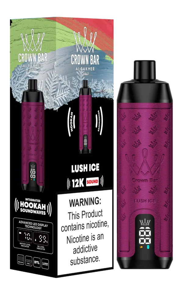 Al Fakher Crown Bar 12000 Puffs Digital Screen 0.5% Low Nicotine Bulk Buy Wholesale Rechargeable Disposable Vapes Pen - SYNCVAPE - 12