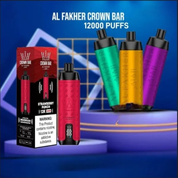 Al Fakher Crown Bar 12000 Puffs Digital Screen 0.5% Low Nicotine Bulk Buy Wholesale Rechargeable Disposable Vapes Pen - SYNCVAPE - 1